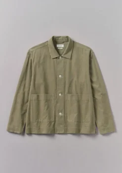 Cord|Loungewear-TOAST Soft Organic Cord Relaxed Shirt GreenStone