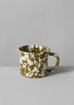 Outdoor-TOAST Splatter Enamel Mug Olive/Ecru