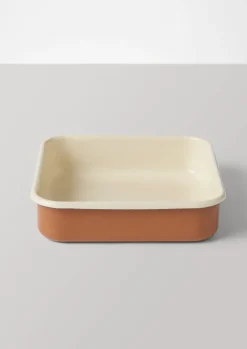 Outdoor-TOAST Square Enamel Oven Dish Cumin/Cream