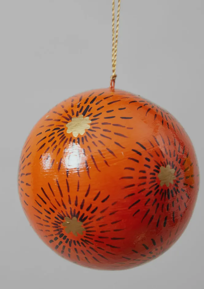 Christmas Decorations-TOAST Starburst Hand Painted Bauble BrightCoral