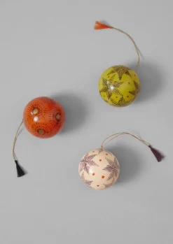 Christmas Decorations-TOAST Starburst Hand Painted Bauble BrightCoral