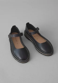 Shoes-TOAST Steve Mono Leather Mary Jane Shoes Black
