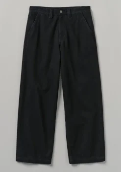 Denim|Trousers-TOAST Straight Leg Denim Trousers Black