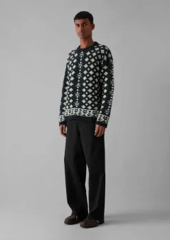 Denim|Trousers-TOAST Straight Leg Denim Trousers Black