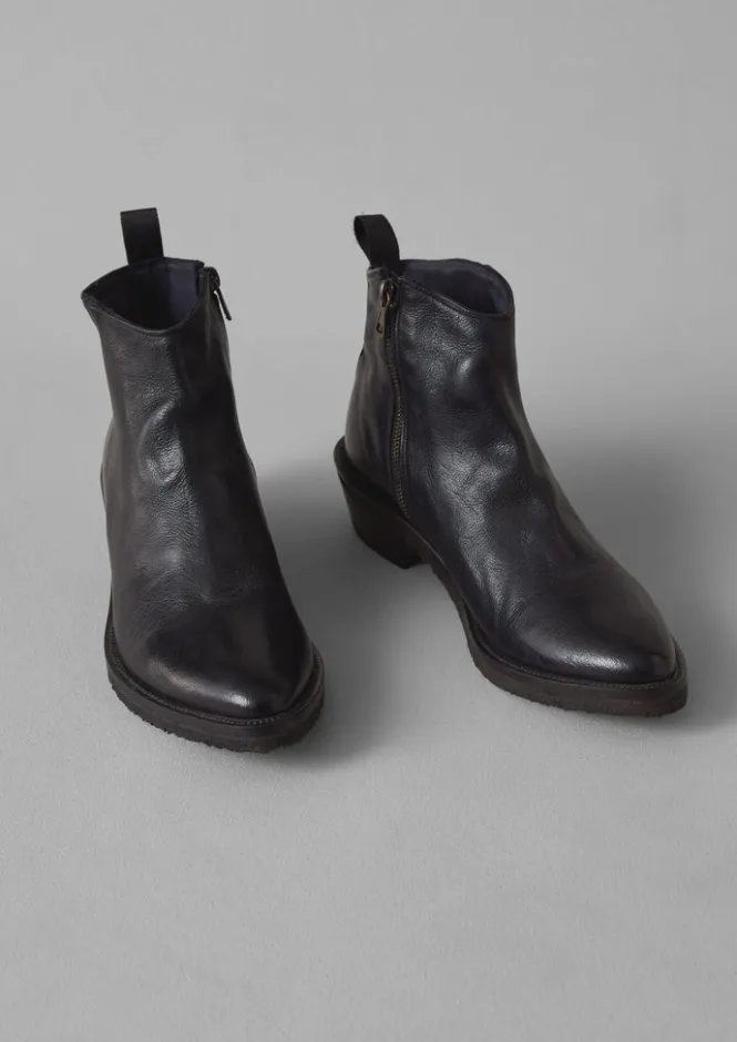 Boots-TOAST Sturlini Leather Ankle Boots Black