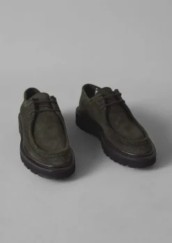 Shoes-TOAST Sturlini Suede Lace Up Shoes DarkOlive