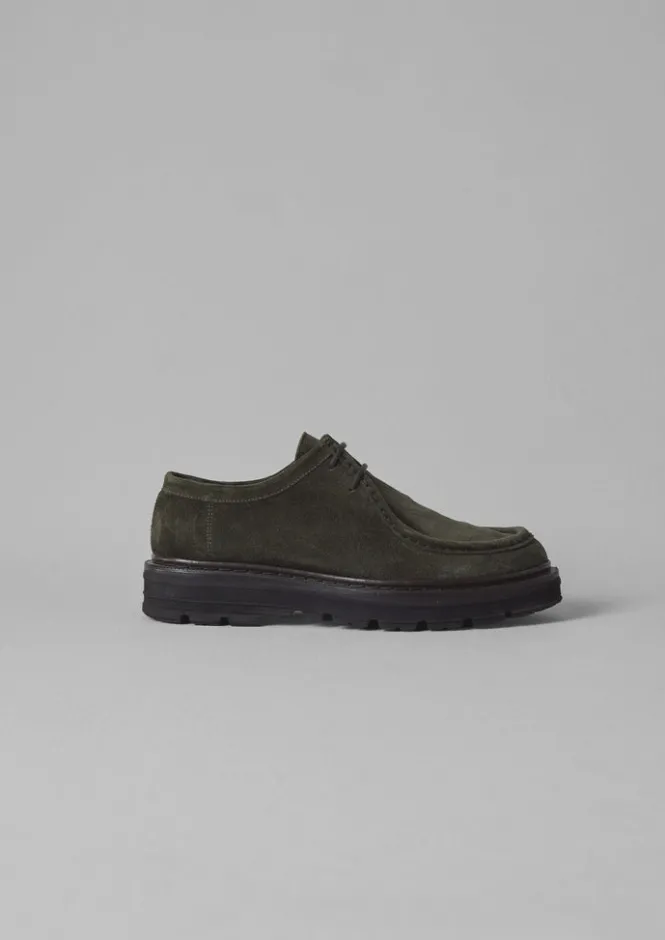 Shoes-TOAST Sturlini Suede Lace Up Shoes DarkOlive
