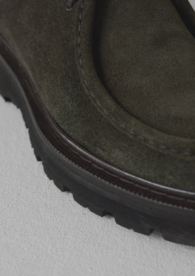 Shoes-TOAST Sturlini Suede Lace Up Shoes DarkOlive