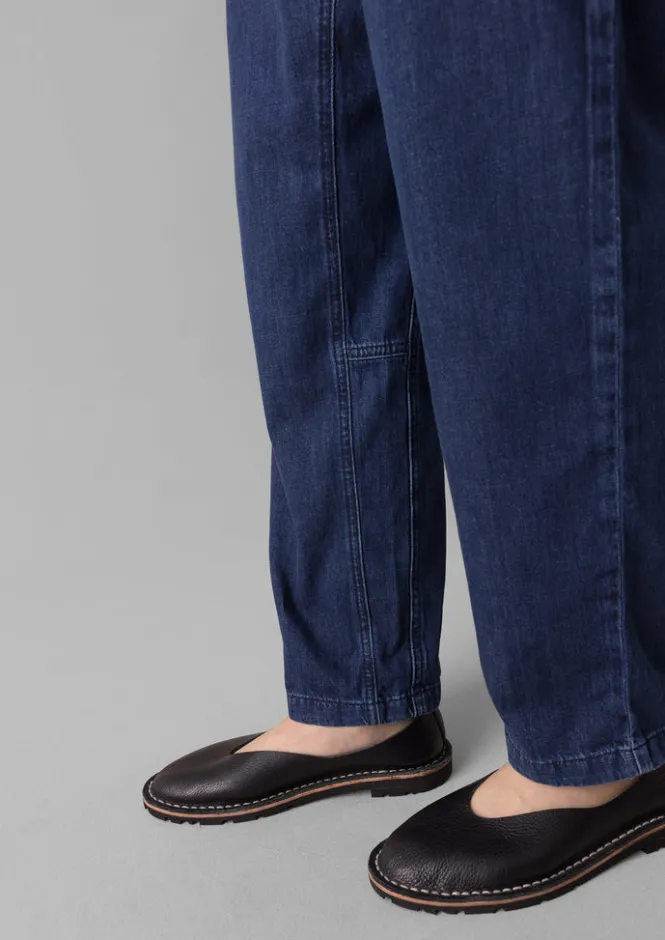 Denim|Workwear-TOAST Suki Panelled Denim Trousers Indigo