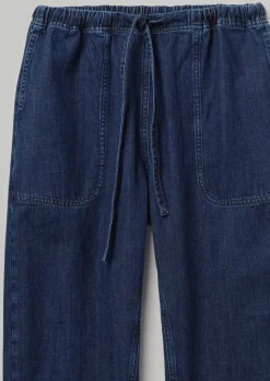Denim|Workwear-TOAST Suki Panelled Denim Trousers Indigo