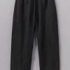 Trousers-TOAST Suki Wool Cotton Seersucker Check Trousers Carbon