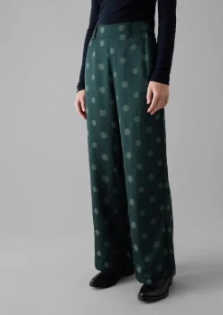 Trousers-TOAST Sun and Moon Jacquard Trousers Oil