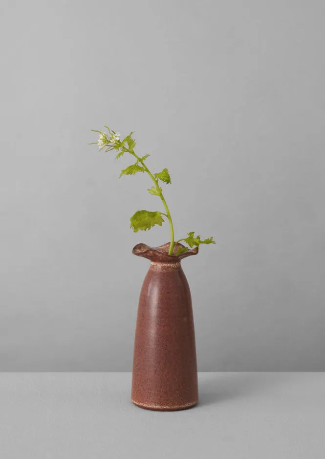 Decorative Pieces|Ceramics-TOAST SZ Ceramics Frill Neck Vase Chestnut