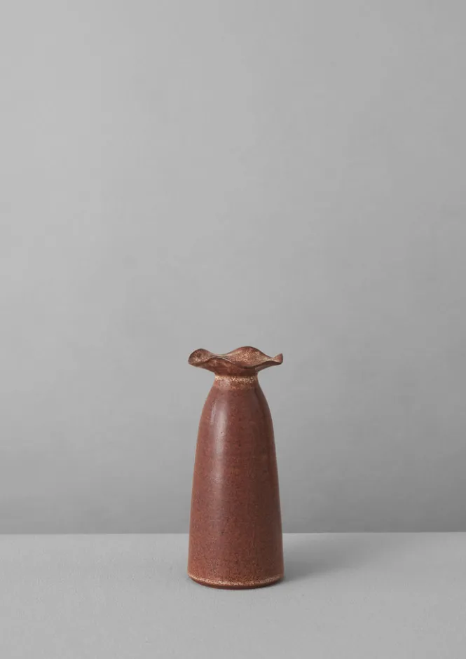 Decorative Pieces|Ceramics-TOAST SZ Ceramics Frill Neck Vase Chestnut