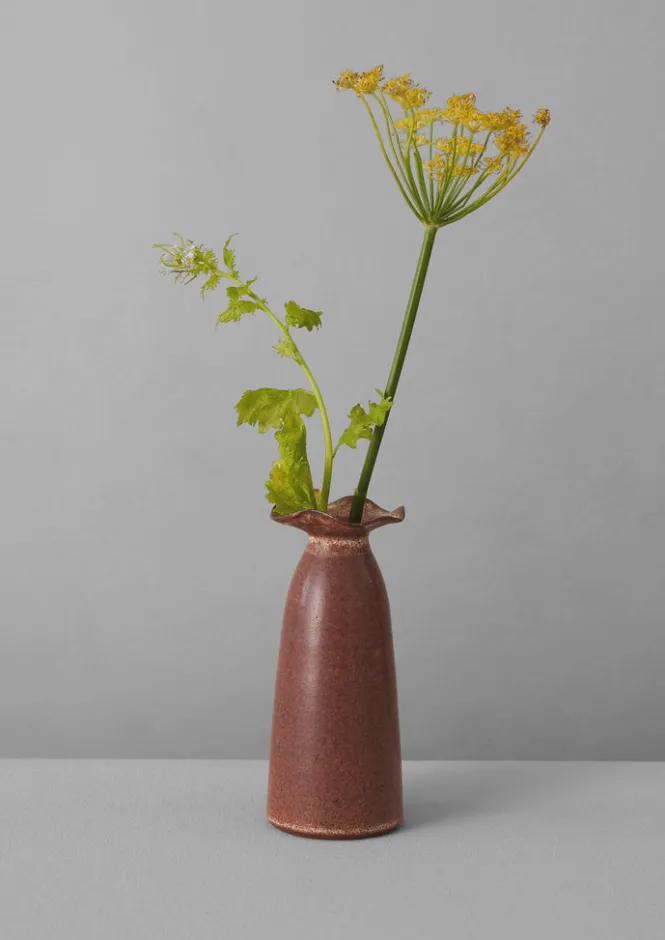 Decorative Pieces|Ceramics-TOAST SZ Ceramics Frill Neck Vase Chestnut