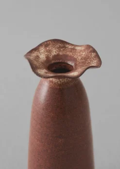 Decorative Pieces|Ceramics-TOAST SZ Ceramics Frill Neck Vase Chestnut