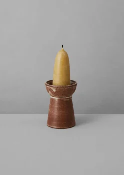 Decorative Pieces|Ceramics-TOAST SZ Ceramics Pillar Candle Holder Chestnut