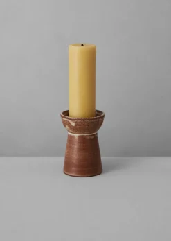 Decorative Pieces|Ceramics-TOAST SZ Ceramics Pillar Candle Holder Chestnut