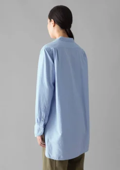Workwear|Shirts-TOAST Taro Cotton Oxford Long Shirt Chambray