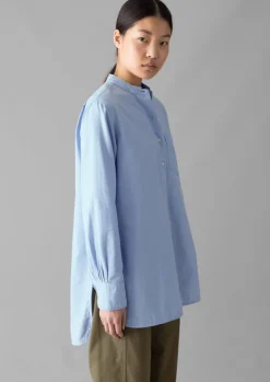 Workwear|Shirts-TOAST Taro Cotton Oxford Long Shirt Chambray