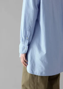 Workwear|Shirts-TOAST Taro Cotton Oxford Long Shirt Chambray
