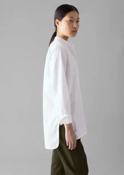 Workwear|Shirts-TOAST Taro Cotton Oxford Long Shirt White