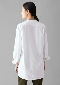 Workwear|Shirts-TOAST Taro Cotton Oxford Long Shirt White