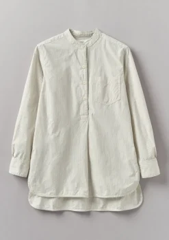 Tops & Tees-TOAST Taro Stripe Organic Cotton Poplin Shirt SunwashedBlue