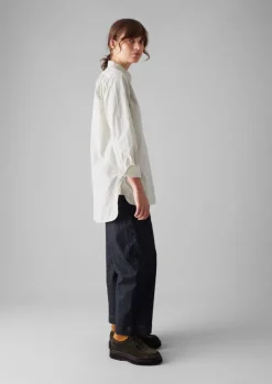 Tops & Tees-TOAST Taro Stripe Organic Cotton Poplin Shirt SunwashedBlue