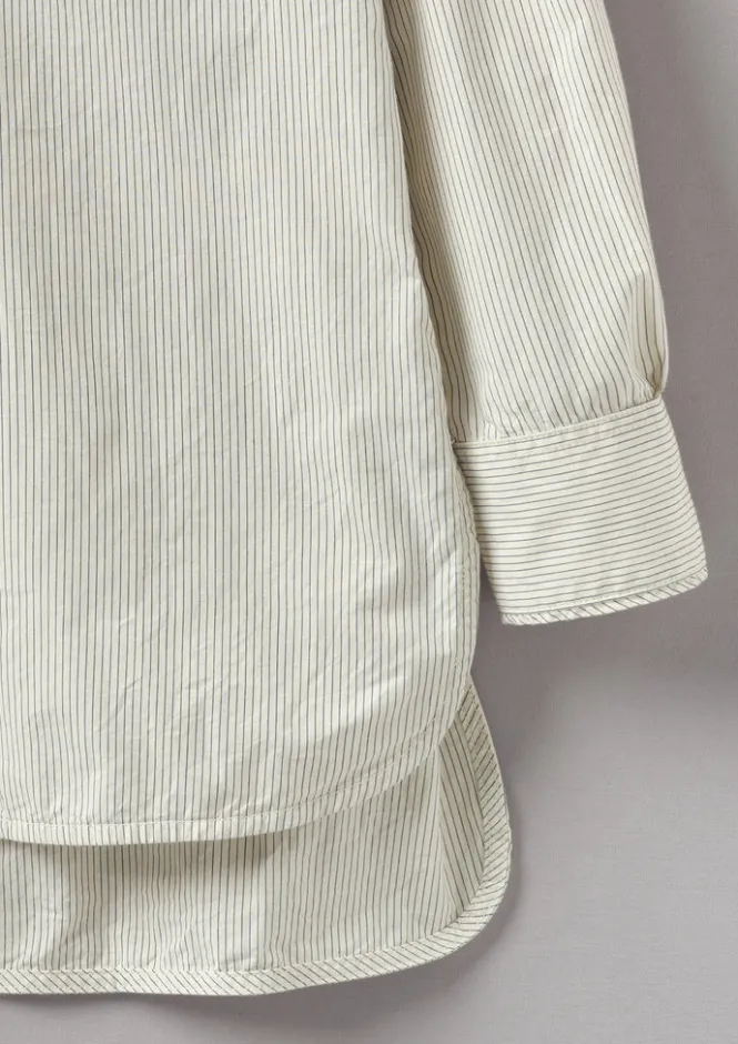 Tops & Tees-TOAST Taro Stripe Organic Cotton Poplin Shirt SunwashedBlue