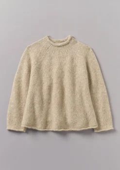 Jersey|Loungewear-TOAST Textured Cotton Alpaca Sweater Moonstone