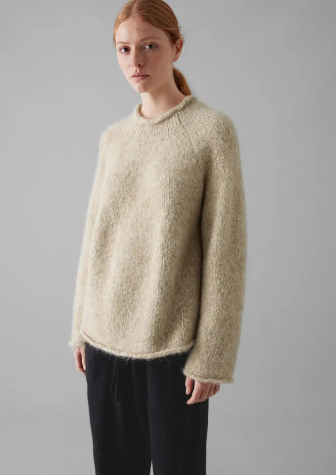 Jersey|Loungewear-TOAST Textured Cotton Alpaca Sweater Moonstone