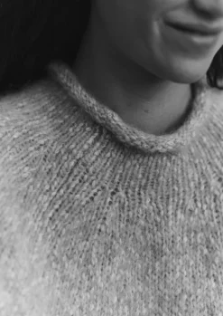 Jersey|Loungewear-TOAST Textured Cotton Alpaca Sweater Moonstone