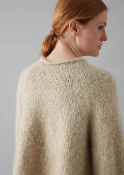 Jersey|Loungewear-TOAST Textured Cotton Alpaca Sweater Moonstone