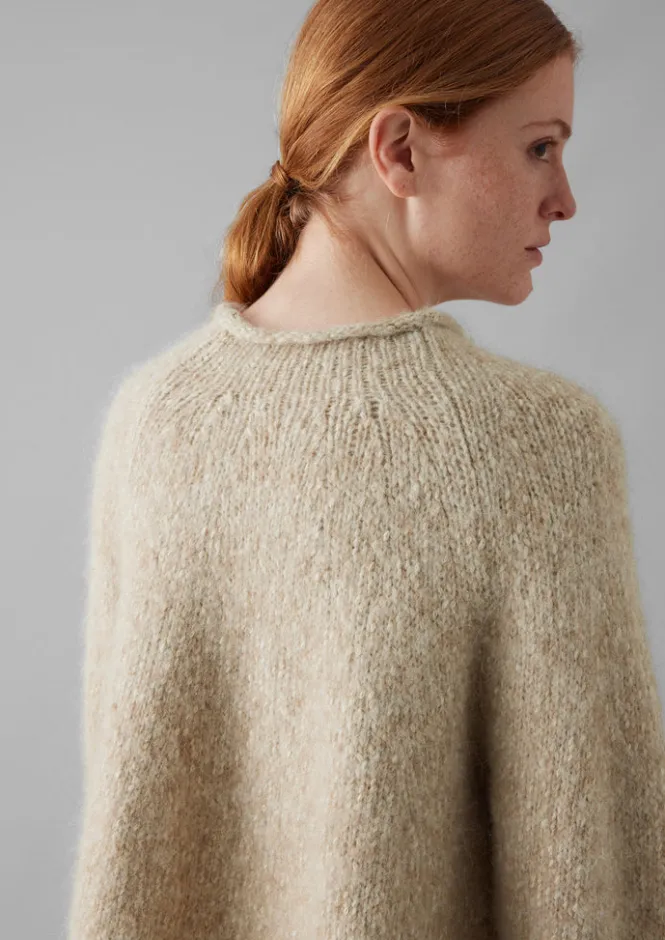 Jersey|Loungewear-TOAST Textured Cotton Alpaca Sweater Moonstone