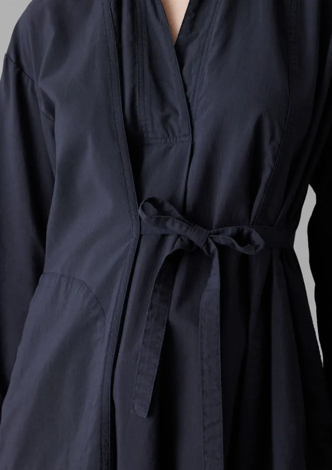 Shirts|Tops & Tees-TOAST Textured Cotton Poplin Wrap Shirt Ink