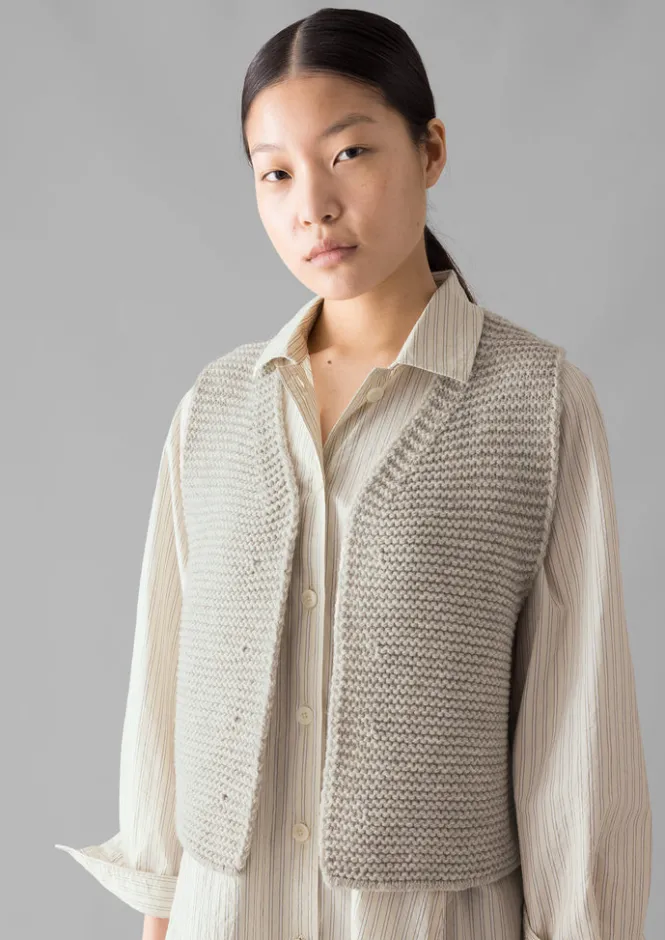 Knitwear-TOAST Textured Knit Gilet Harvest