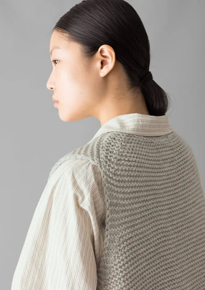 Knitwear-TOAST Textured Knit Gilet Harvest