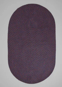 Textiles|Rugs-TOAST The Braided Rug Company Organic Jute Rug Navy/BurntOrange