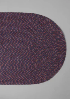 Textiles|Rugs-TOAST The Braided Rug Company Organic Jute Rug Navy/BurntOrange