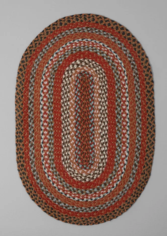 Textiles|Rugs-TOAST The Braided Rug Company Organic Jute Doormat GingerMulti