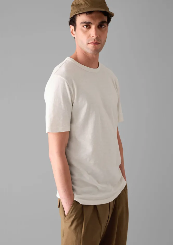 Tops & Tees-TOAST Theo Organic Cotton Short Sleeve Tee Chalk