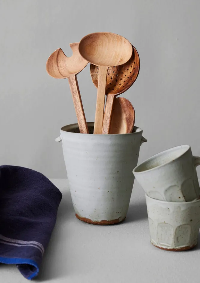 Ceramics-TOAST Tim Lake Utensil Pot DolomiteWhite