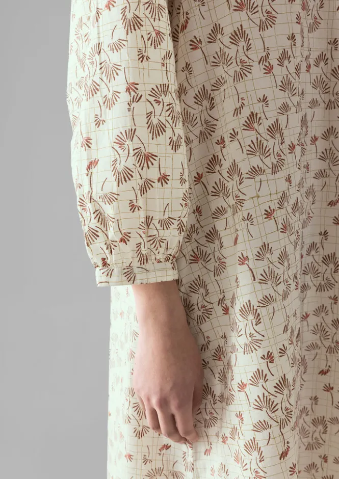 Nightwear|Loungewear-TOAST Trellis Floral Block Print Nightdress Ecru/Coral