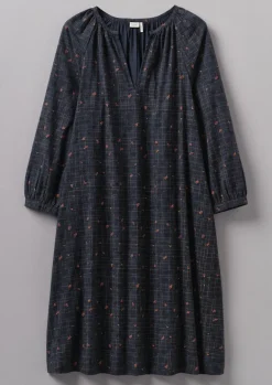 Nightwear|Loungewear-TOAST Trellis Floral Block Print Nightdress Blueberry