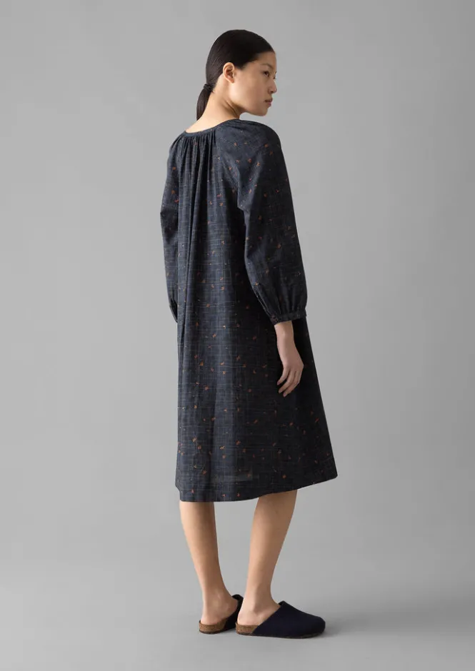 Nightwear|Loungewear-TOAST Trellis Floral Block Print Nightdress Blueberry