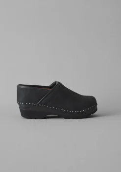 Shoes-TOAST Troentorp Nubuck Closed Clogs Black