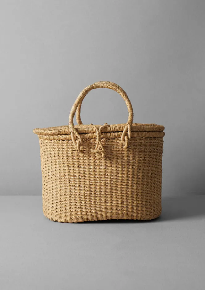 Baskets-TOAST Veta Vera Grass Picnic Basket Natural