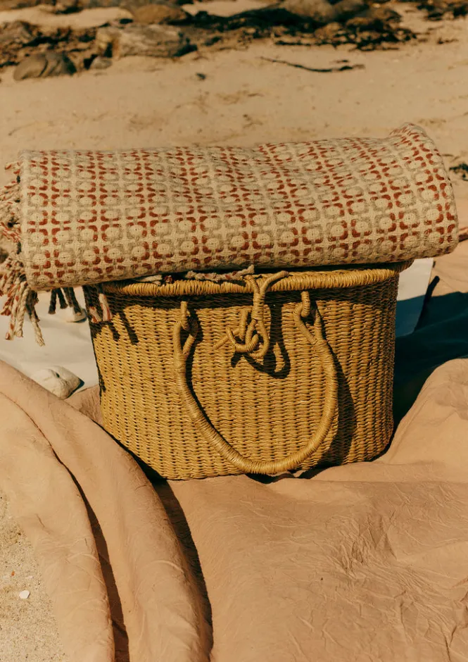 Baskets-TOAST Veta Vera Grass Picnic Basket Natural