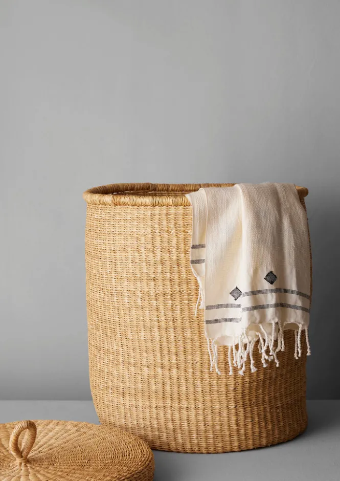 Bathroom|Baskets-TOAST Veta Vera Laundry Basket Natural